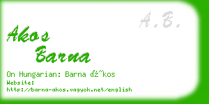 akos barna business card